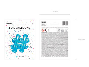 Folinis balionas #, 35 cm, mėlynas цена и информация | Шарики | pigu.lt