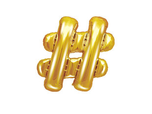 Foliniai balionai #, 35 cm, auksiniai, 50 vnt. kaina ir informacija | Balionai | pigu.lt