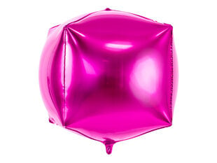 Folinis balionas Cubic 35x35x35 cm dark, rožinis kaina ir informacija | Balionai | pigu.lt