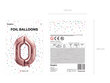 Foliniai balionai Skaičius "0", 86 cm, rožiniai/auksiniai, 50 vnt. цена и информация | Balionai | pigu.lt