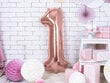 Folinis balionas Skaičius "1", 86 cm, rožinis цена и информация | Balionai | pigu.lt