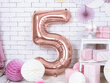 Folinis balionas Skaičius "5", 86 cm, rožinis цена и информация | Balionai | pigu.lt