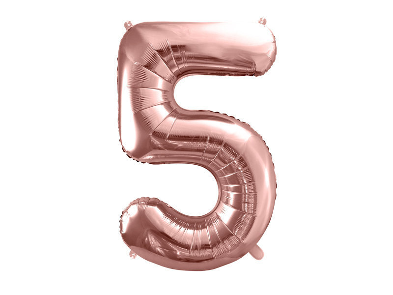 Folinis balionas Skaičius "5", 86 cm, rožinis kaina ir informacija | Balionai | pigu.lt