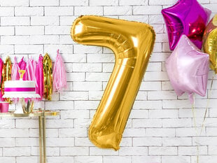 PartyDeco Folijos balionas - Nr. 7, 86 cm kaina ir informacija | Balionai | pigu.lt