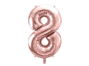 Folinis balionas Skaičius "8", 86 cm, rožinis kaina ir informacija | Balionai | pigu.lt
