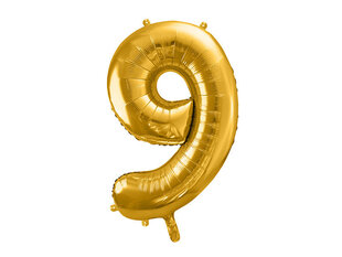PartyDeco Folijos balionas - Nr. 9, 86 cm kaina ir informacija | Balionai | pigu.lt