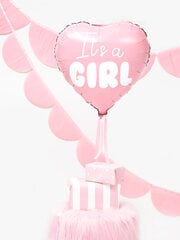 PartyDeco Folijos balionas, 45 cm, šviesiai rožinis / It`s a Girl kaina ir informacija | Balionai | pigu.lt
