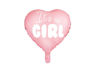 Foliniai balionai Heart - It's a girl 45 cm light, rožiniai, 50 vnt. цена и информация | Шарики | pigu.lt