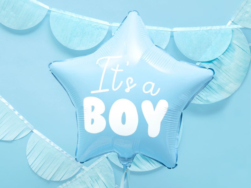 PartyDeco Folijos balionas, šviesiai mėlynas / It's a Boy цена и информация | Balionai | pigu.lt