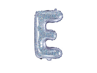 Foliniai balionai Raidė "E" 35 cm, sidabriniai/blizgantys, 50 vnt. kaina ir informacija | Balionai | pigu.lt