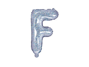 Foliniai balionai Raidė "F" 35 cm, sidabriniai/blizgantys, 50 vnt. цена и информация | Шарики | pigu.lt