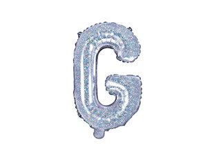 Foliniai balionai Raidė "G" 35 cm, sidabriniai/blizgantys, 50 vnt. цена и информация | Шарики | pigu.lt