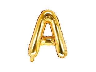Folinis balionas Raidė "A" 35 cm, auksinis kaina ir informacija | Balionai | pigu.lt