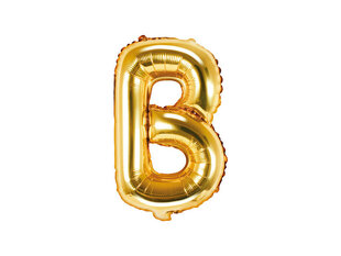 Foliniai balionai Raidė "B" 35 cm, auksiniai, 50 vnt. цена и информация | Шарики | pigu.lt