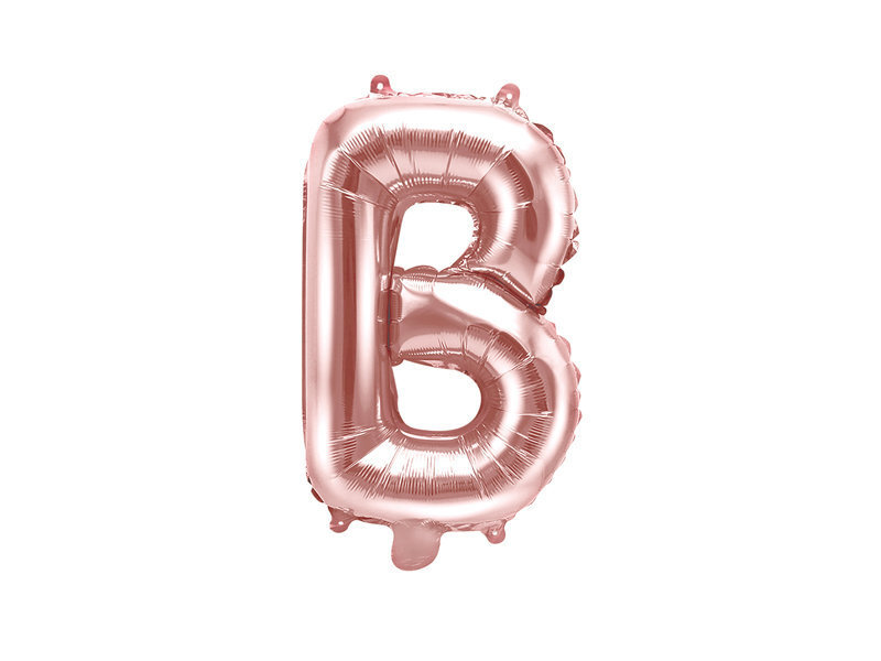 Foliniai balionai Raidė "B" 35 cm, auksiniai/rožiniai, 50 vnt. kaina ir informacija | Balionai | pigu.lt