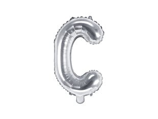 Folinis balionas Raidė "C" 35 cm, sidabrinis kaina ir informacija | Balionai | pigu.lt