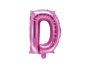 Folinis balionas Raidė "D" 35 cm, rožinis цена и информация | Шарики | pigu.lt