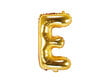 Folinis balionas Raidė "E" 35 cm, auksinis kaina ir informacija | Balionai | pigu.lt
