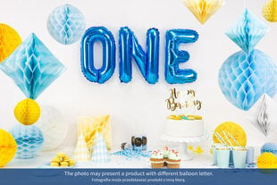 Folinis balionas Raidė "F" 35 cm, mėlynas   цена и информация | Шарики | pigu.lt
