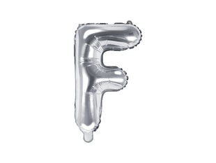 Folinis balionas Raidė "F" 35 cm, sidabrinis kaina ir informacija | Balionai | pigu.lt