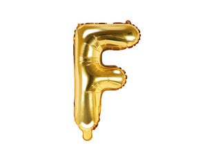 Folinis balionas Raidė "F" 35 cm, auksinis kaina ir informacija | Balionai | pigu.lt