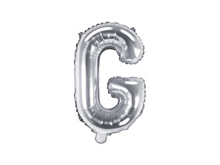 Folinis balionas Raidė "G" 35 cm, sidabrinis kaina ir informacija | Balionai | pigu.lt