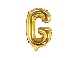 Foliniai balionai Raidė "G" 35 cm, auksiniai, 50 vnt. kaina ir informacija | Balionai | pigu.lt