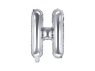 Folinis balionas Raidė "H" 35 cm, sidabrinis kaina ir informacija | Balionai | pigu.lt