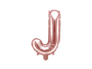 Folinis balionas Raidė "J" 35 cm, rožinis/auksinis цена и информация | Шарики | pigu.lt