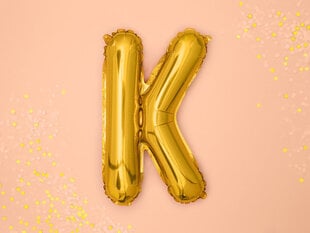 Folinis balionas Raidė "K" 35 cm, auksinis kaina ir informacija | Balionai | pigu.lt