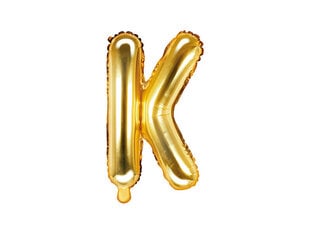Folinis balionas Raidė "K" 35 cm, auksinis kaina ir informacija | Balionai | pigu.lt