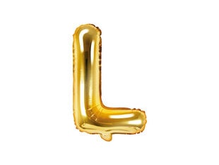 Foliniai balionai Raidė "L" 35 cm, auksiniai, 50 vnt. kaina ir informacija | Balionai | pigu.lt