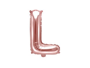 Foliniai balionai Raidė "L" 35 cm, auksiniai/rožiniai, 50 vnt. цена и информация | Шарики | pigu.lt