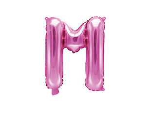 Foliniai balionai Raidė "M" 35 cm, rožiniai, 50 vnt. kaina ir informacija | Balionai | pigu.lt