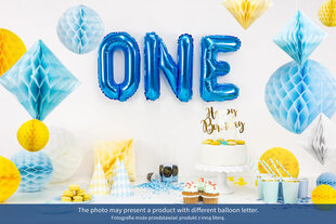 Foliniai balionai Raidė "P" 35 cm, mėlyni, 50 vnt. цена и информация | Шарики | pigu.lt