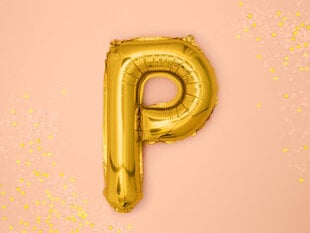 Foliniai balionai Raidė "P" 35 cm, auksinė, 50 vnt.   цена и информация | Шарики | pigu.lt