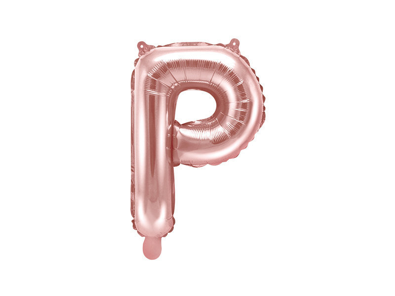 Foliniai balionai Raidė "P" 35 cm, auksiniai/rožiniai, 50 vnt. цена и информация | Balionai | pigu.lt