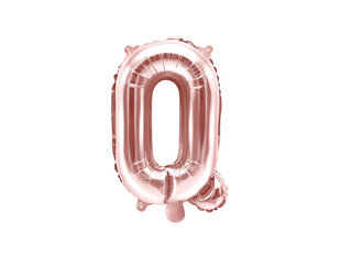 Folinis balionas Raidė "Q" 35 cm, rožinis/auksinis цена и информация | Шарики | pigu.lt