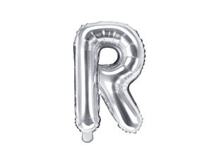 Folinis balionas Raidė "R" 35 cm, sidabrinis kaina ir informacija | Balionai | pigu.lt