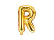 Folinis balionas Raidė "R" 35 cm, auksinis kaina ir informacija | Balionai | pigu.lt