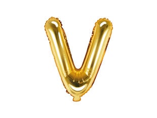 Folinis balionas Raidė "V" 35 cm, auksinis kaina ir informacija | Balionai | pigu.lt