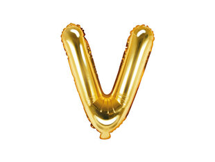 Foliniai balionai Raidė "V" 35 cm, auksiniai, 50 vnt. kaina ir informacija | Balionai | pigu.lt