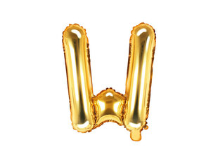 Foliniai balionai Raidė "W" 35 cm, auksiniai, 50 vnt. kaina ir informacija | Balionai | pigu.lt