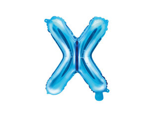 Folinis balionas Raidė "X" 35 cm, mėlynas   kaina ir informacija | Balionai | pigu.lt