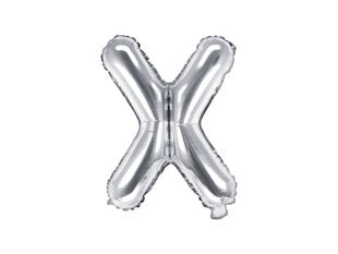 Folinis balionas Raidė "X" 35 cm, sidabrinis kaina ir informacija | Balionai | pigu.lt