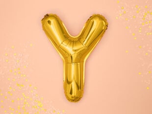 Foliniai balionai Raidė "Y" 35 cm, auksiniai, 50 vnt. цена и информация | Шарики | pigu.lt