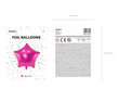 Folinis balionas Star 48 cm dark, rožinis kaina ir informacija | Balionai | pigu.lt