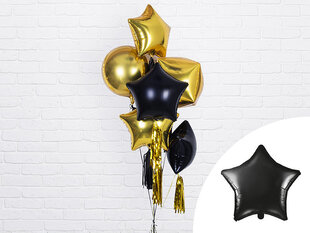 Foliniai balionai Star 48 cm, juodi, 50 vnt. kaina ir informacija | Balionai | pigu.lt