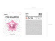 Foliniai balionai Star 48 cm light, rožiniai, 50 vnt. цена и информация | Balionai | pigu.lt