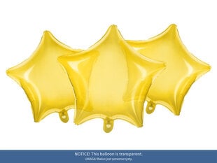 Foliniai balionai Star 48 cm, geltoni, 50 vnt. цена и информация | Шарики | pigu.lt